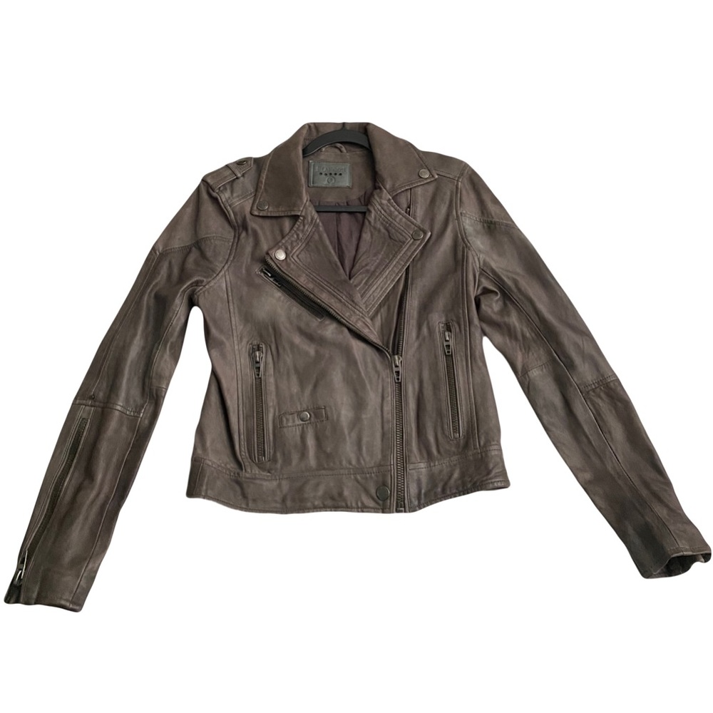 BlankNYC Grey Leather Jacket Size S
